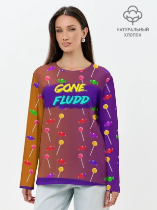Лонгслив женский. Хлопок / Gone.Fludd