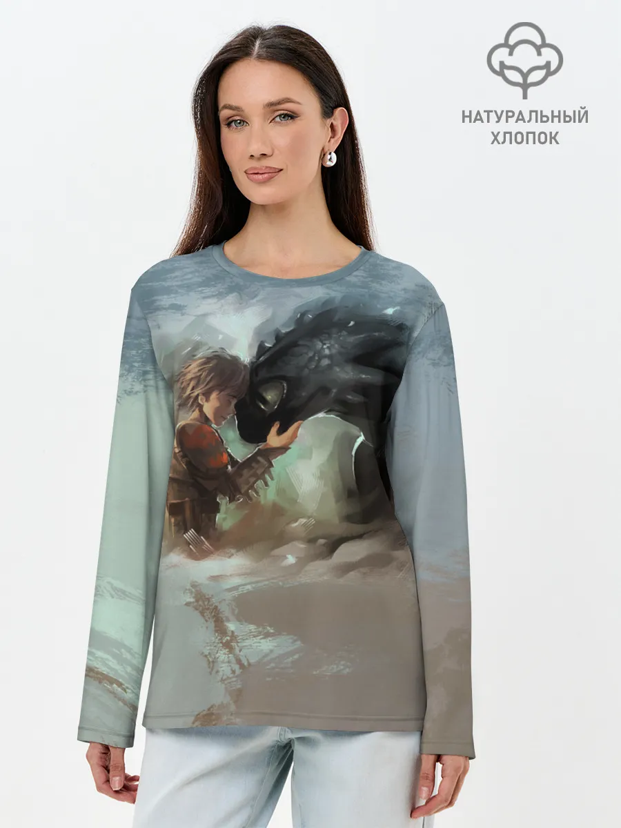 Лонгслив женский. Хлопок / Верные друзья