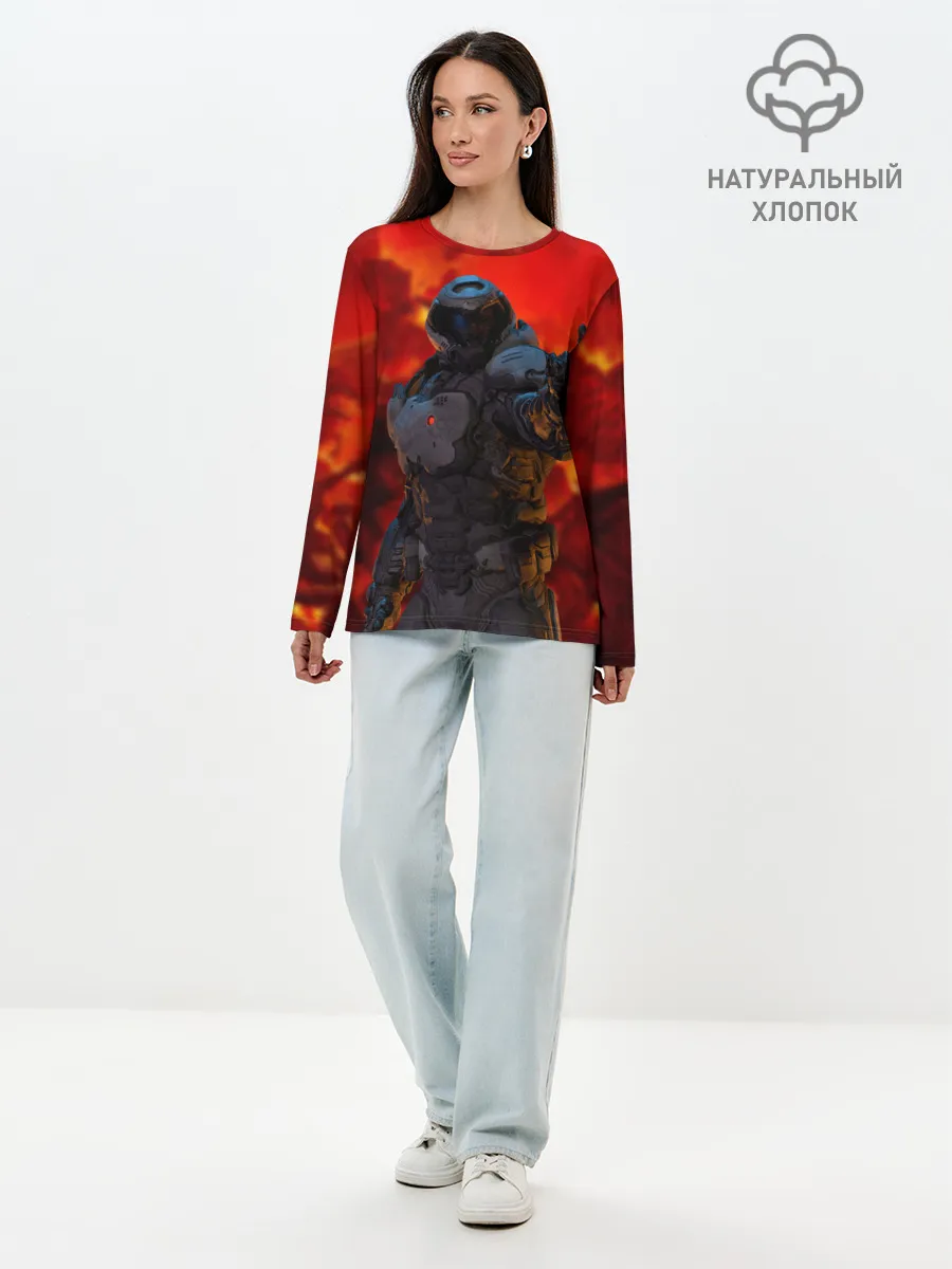 Лонгслив женский. Хлопок / DOOM 3
