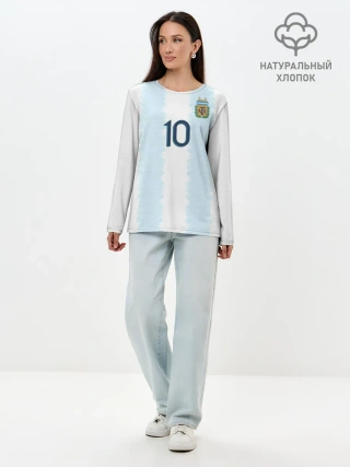 Лонгслив женский. Хлопок / Messi Copa America 2019