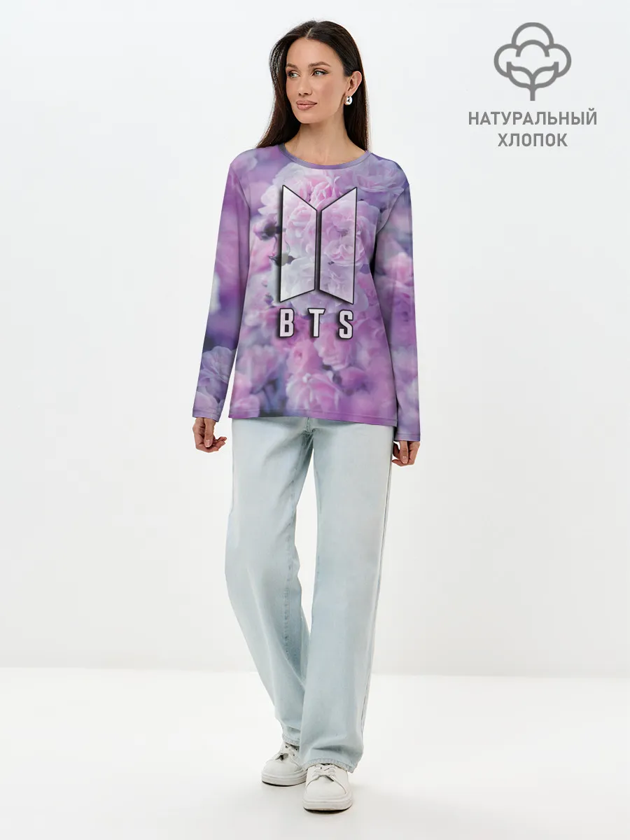 Лонгслив женский. Хлопок / BTS