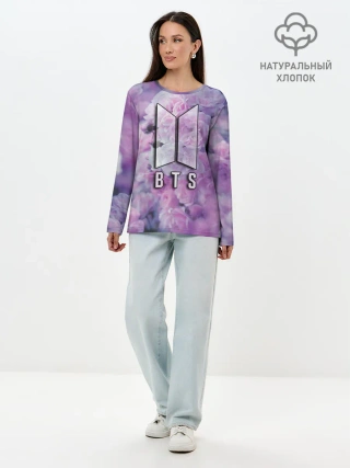 Лонгслив женский. Хлопок / BTS