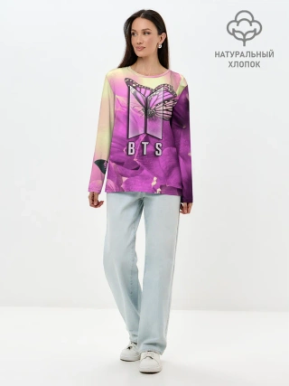 Лонгслив женский. Хлопок / BTS