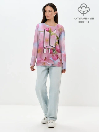 Лонгслив женский. Хлопок / BTS