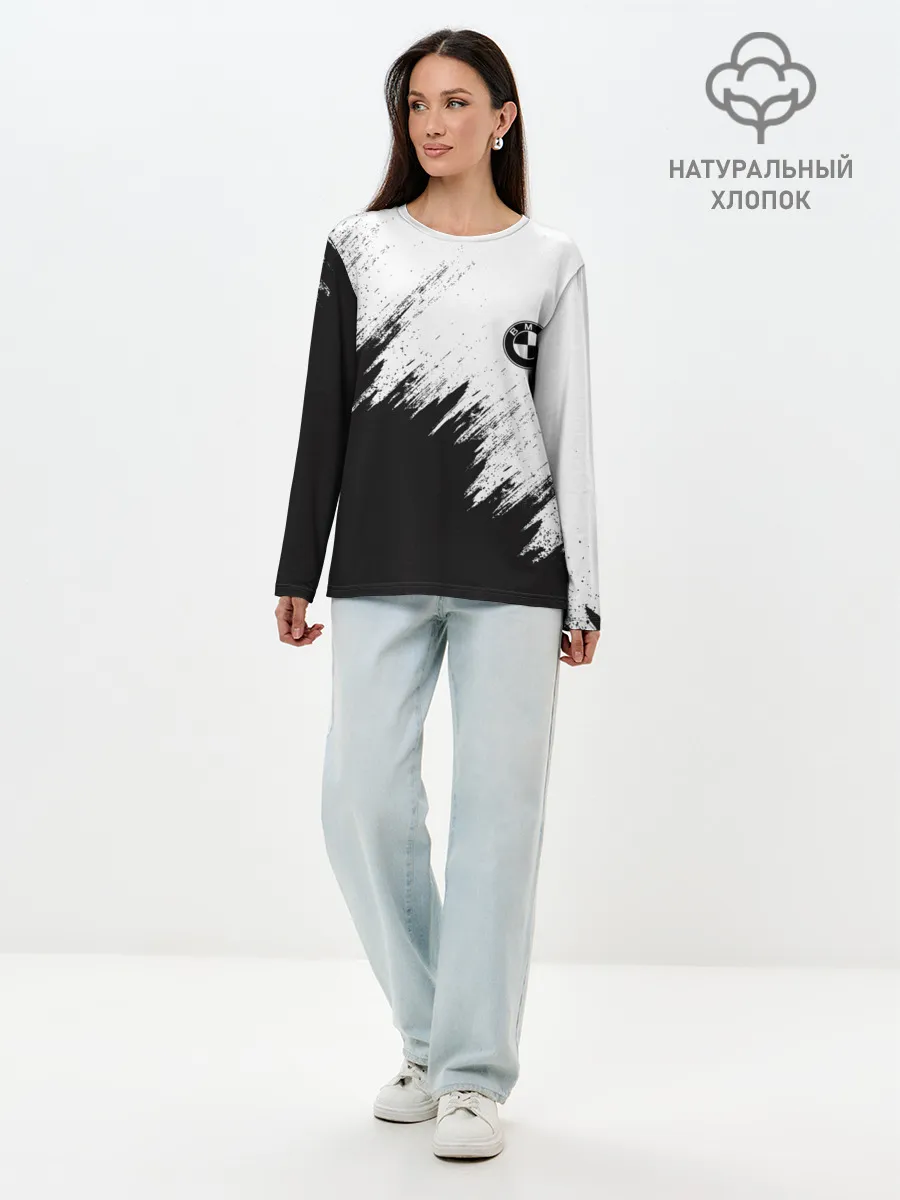 Лонгслив женский. Хлопок / BMW