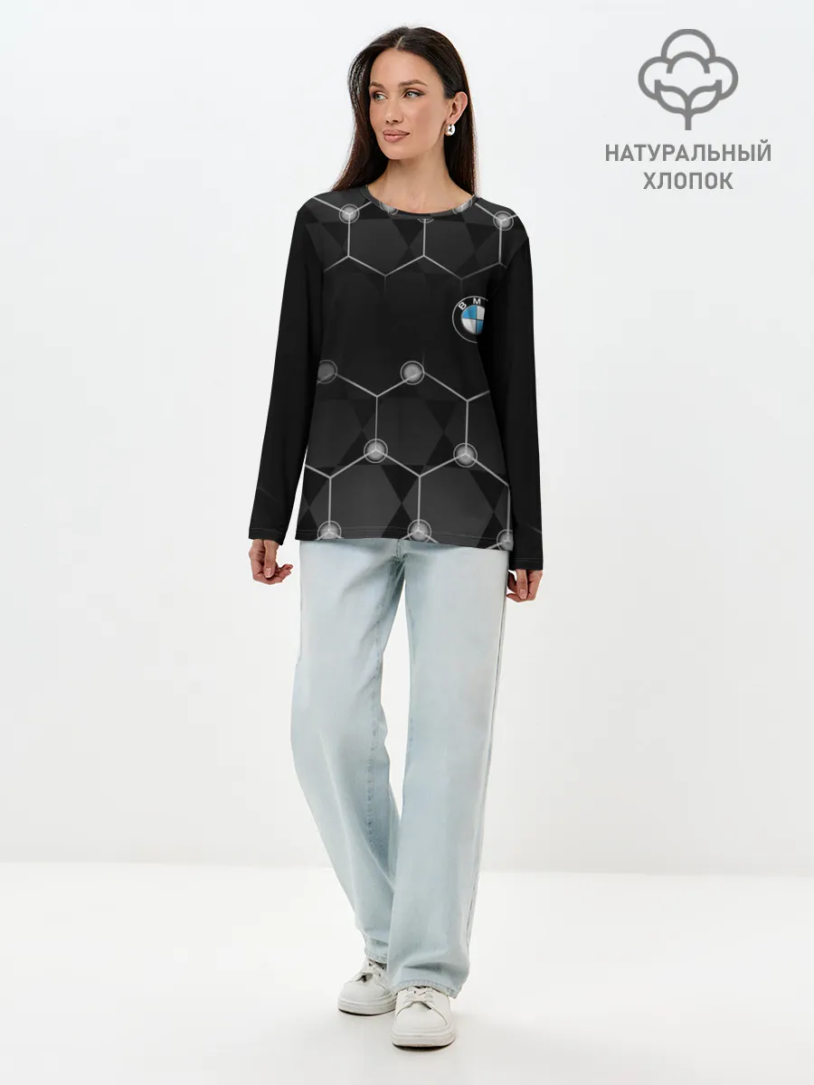 Лонгслив женский. Хлопок / BMW