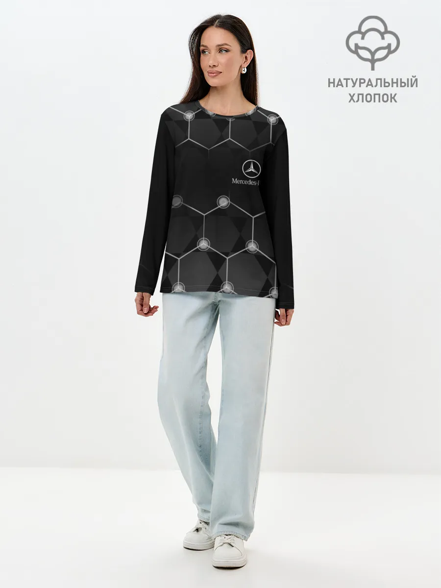Лонгслив женский. Хлопок / Mercedes