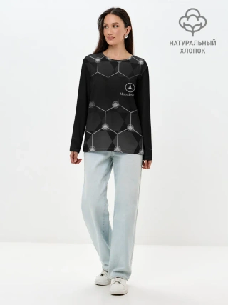 Лонгслив женский. Хлопок / Mercedes