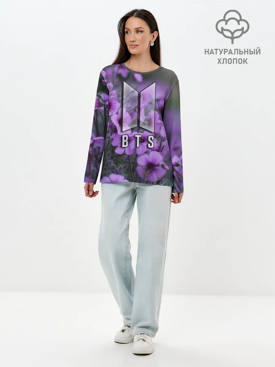 Лонгслив женский. Хлопок / BTS