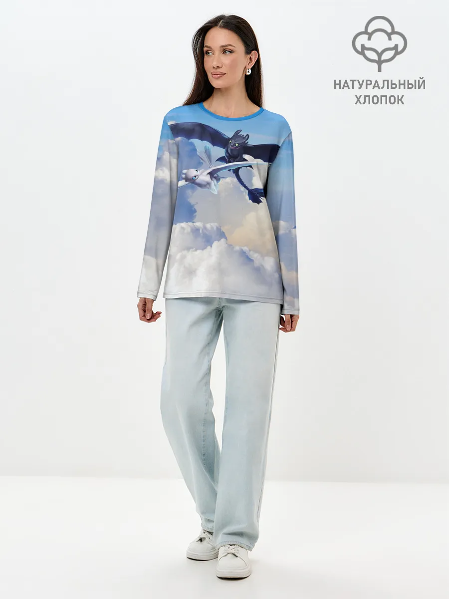 Лонгслив женский. Хлопок / Night Fury