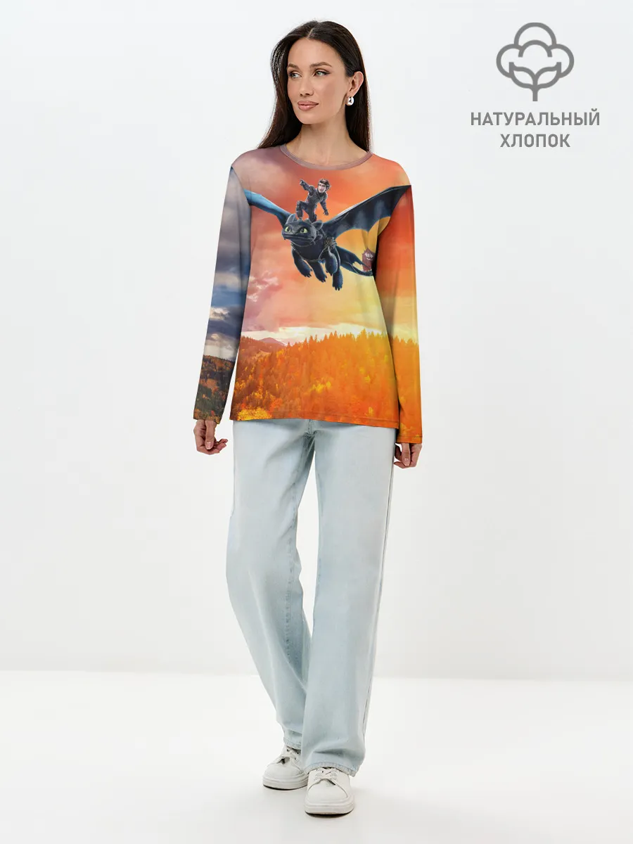 Лонгслив женский. Хлопок / Night Fury