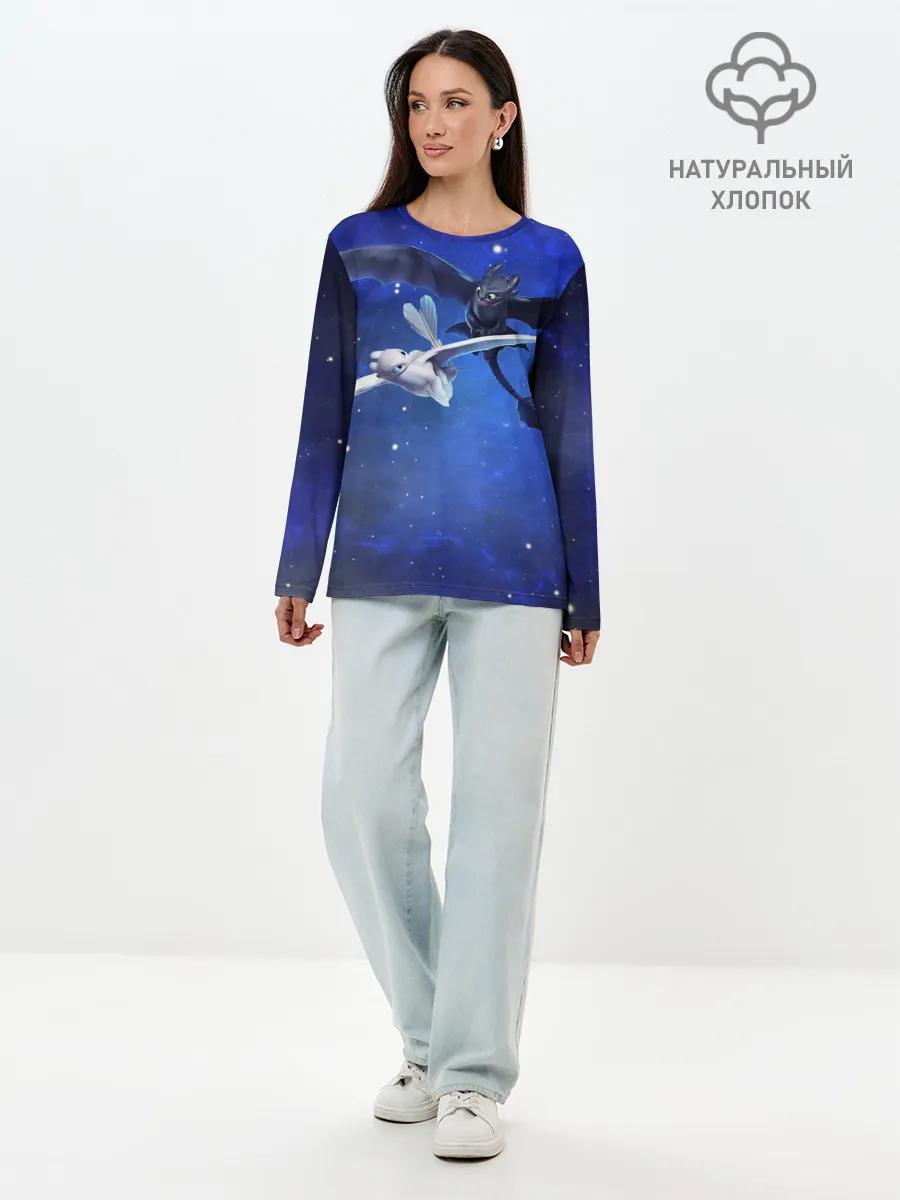 Лонгслив женский. Хлопок / Night Fury