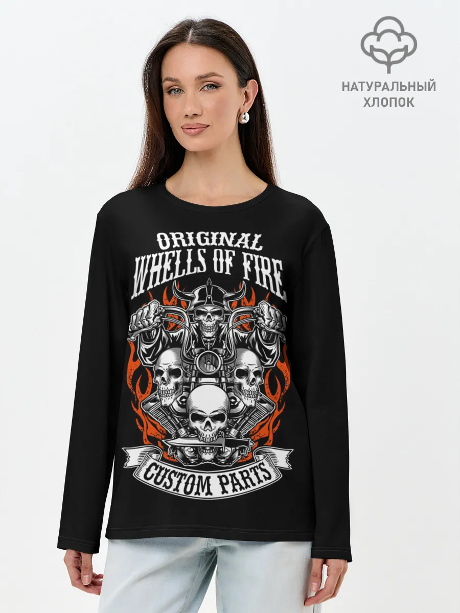 Лонгслив женский. Хлопок / Whells of fire
