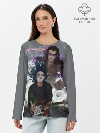 Лонгслив женский. Хлопок / Салли и Ларри