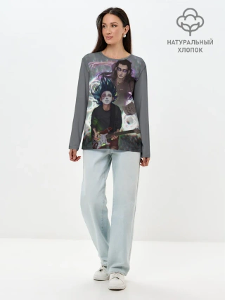 Лонгслив женский. Хлопок / Салли и Ларри