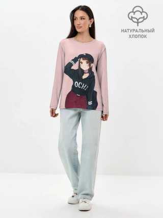 Лонгслив женский. Хлопок / Модница