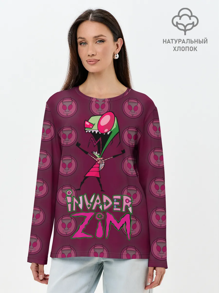 Лонгслив женский. Хлопок / Захватчик Зим