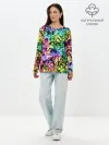 Лонгслив женский. Хлопок / Радуга ахегао