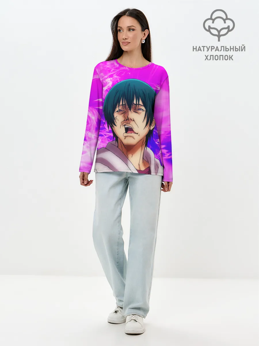 Лонгслив женский. Хлопок / Необъятный океан