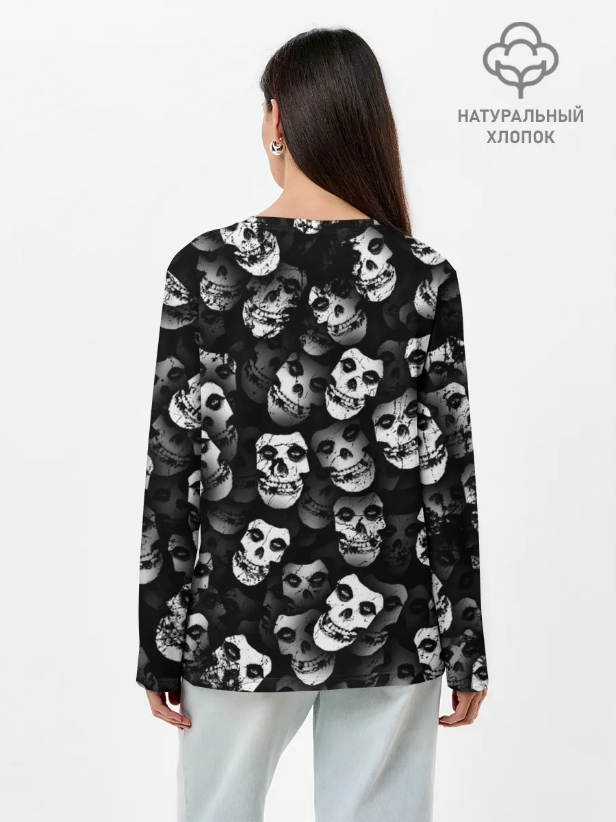 Лонгслив женский. Хлопок / Призраки Мисфитс