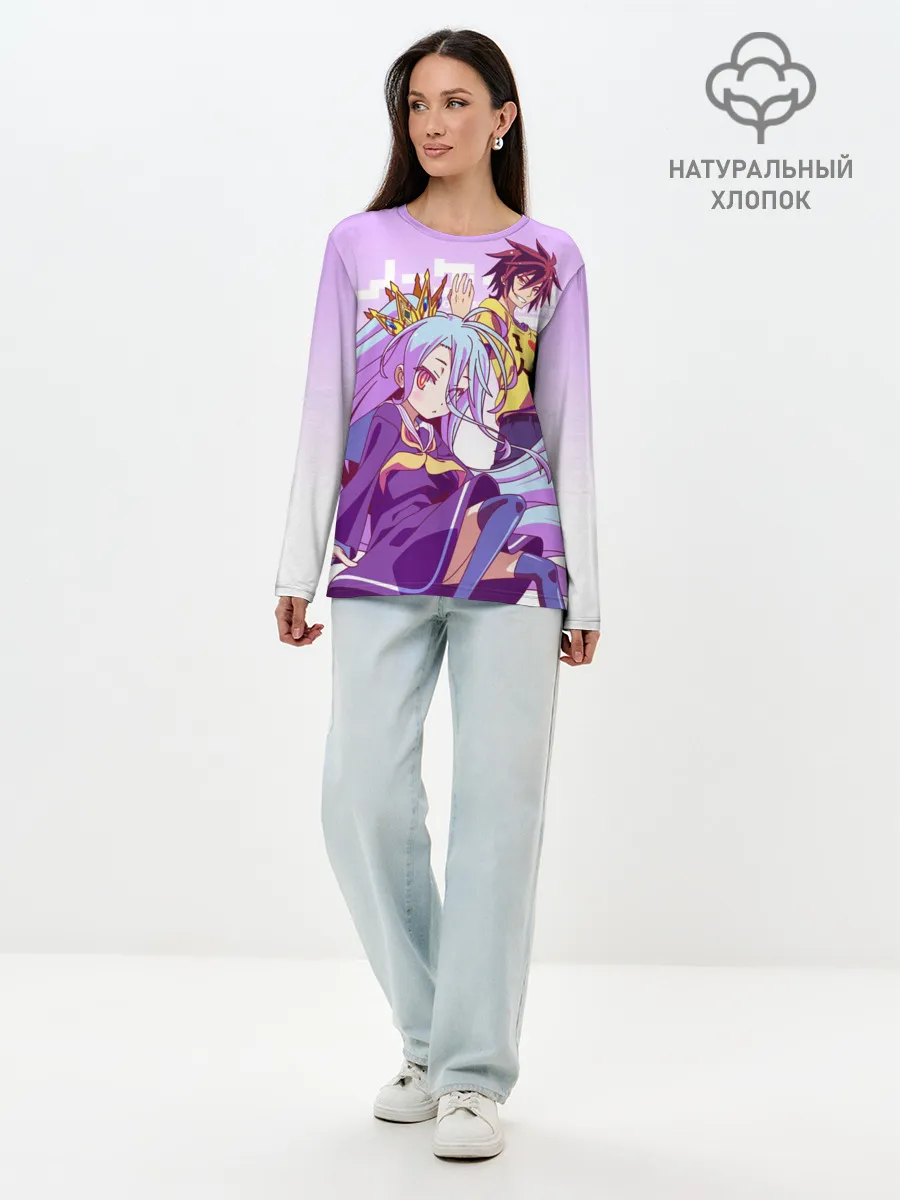 Лонгслив женский. Хлопок / No Life