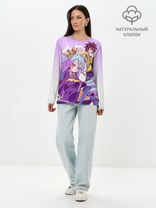 Лонгслив женский. Хлопок / No Life