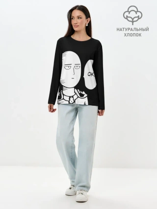 Лонгслив женский. Хлопок / One Puncn Man OK