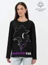 Лонгслив женский. Хлопок / Monstercat