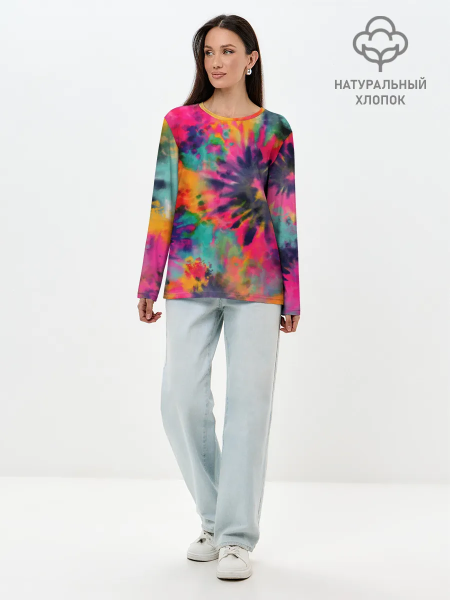 Лонгслив женский. Хлопок / Хиппи
