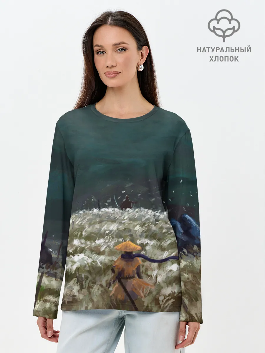 Лонгслив женский. Хлопок / Sekiro: Shadows Die Twice