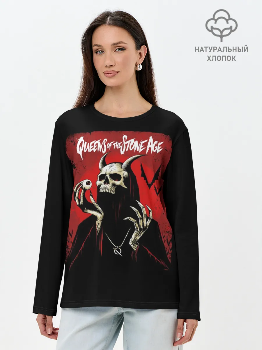 Лонгслив женский. Хлопок / Queens of the Stone Age