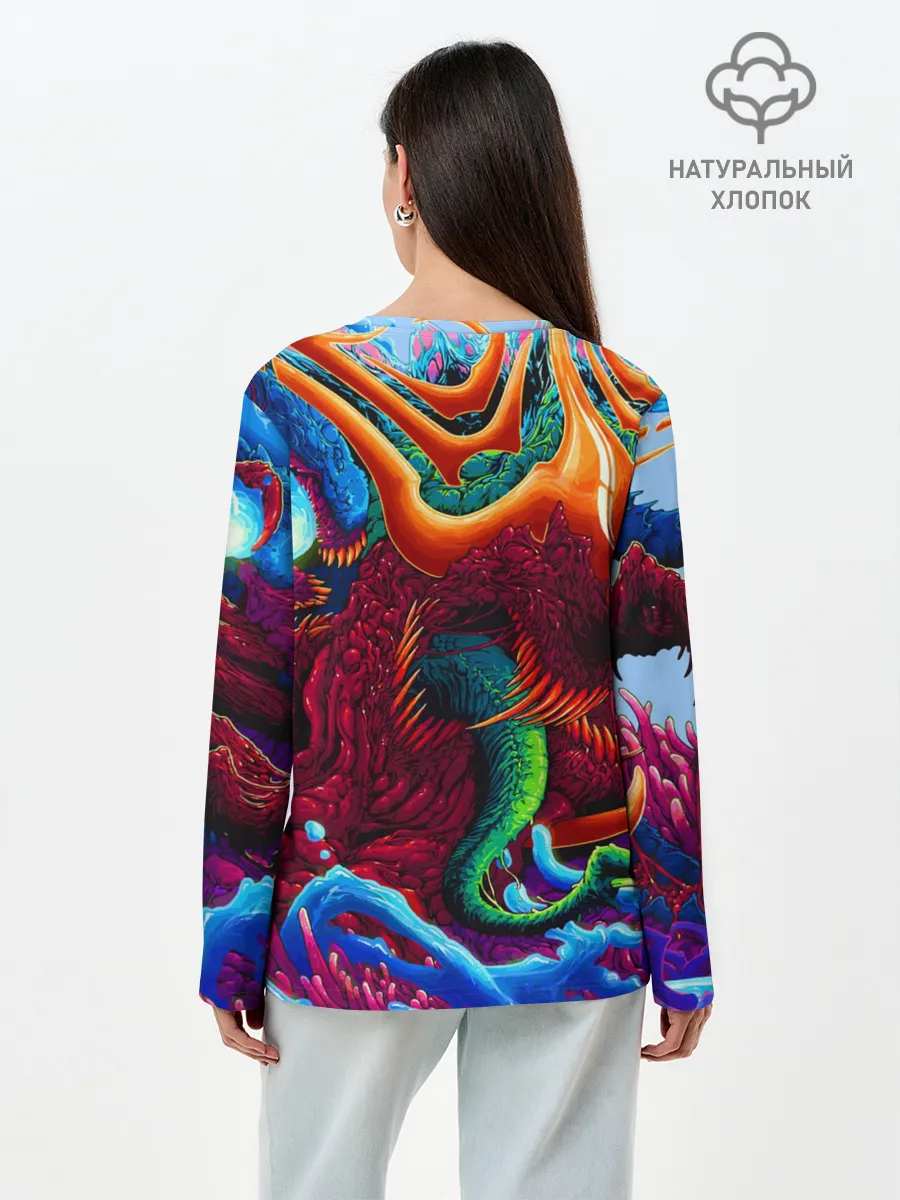 Лонгслив женский. Хлопок / Hyper Beast