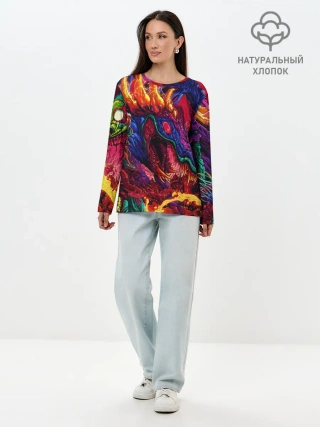 Лонгслив женский. Хлопок / Hyper Beast