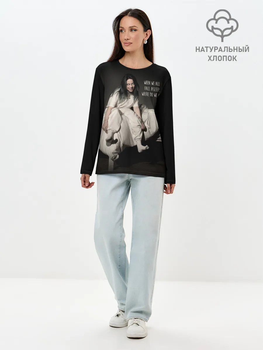 Лонгслив женский. Хлопок / Billie Eilish