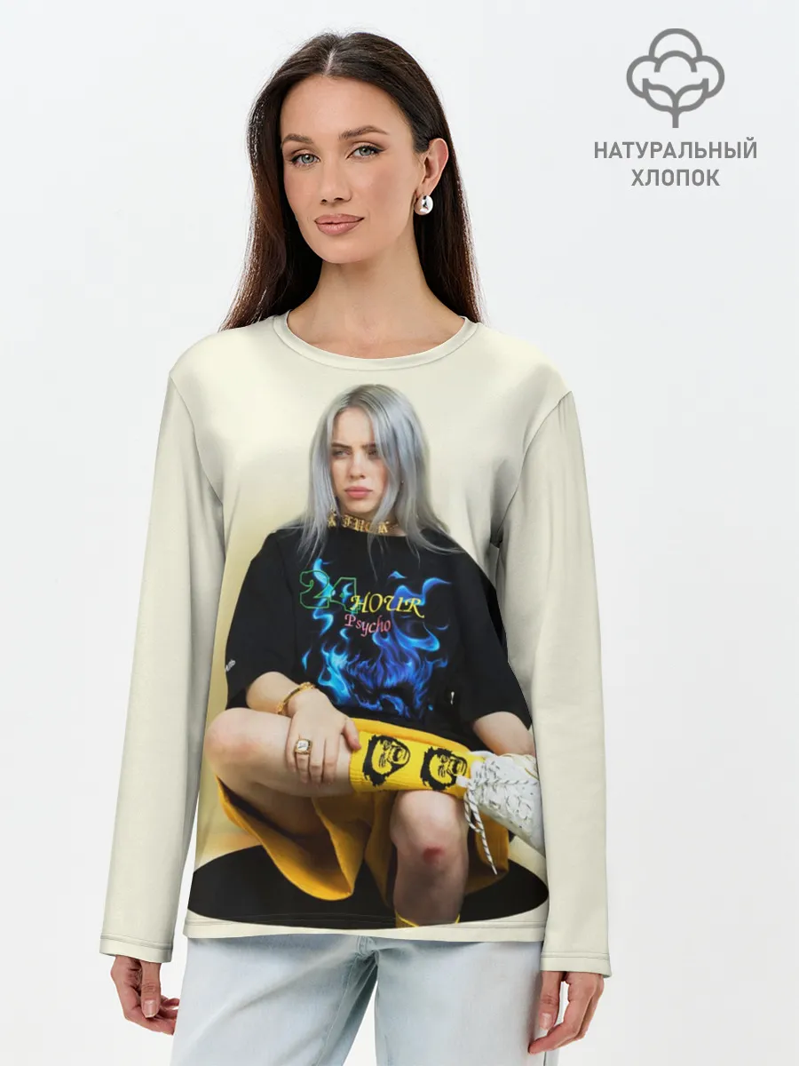Лонгслив женский. Хлопок / Billie Eilish