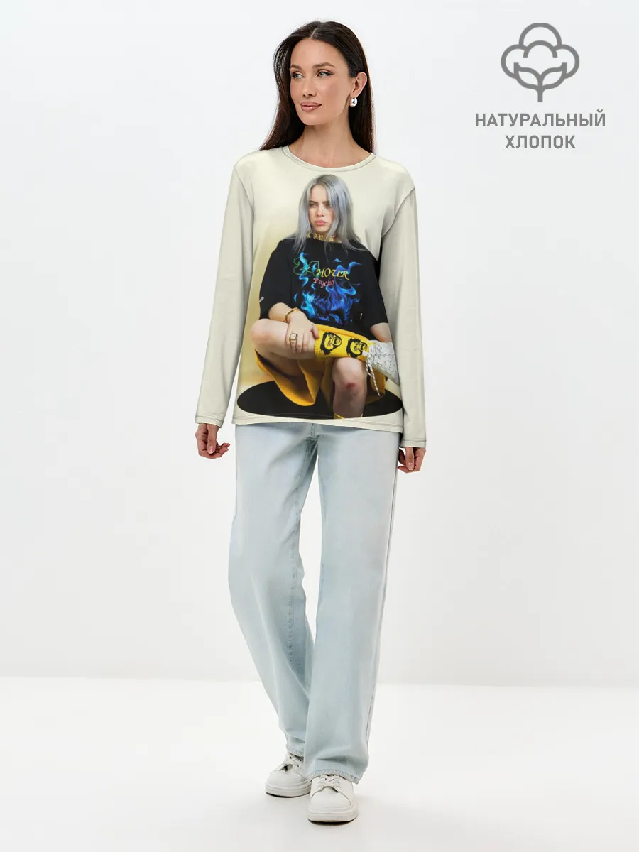 Лонгслив женский. Хлопок / Billie Eilish