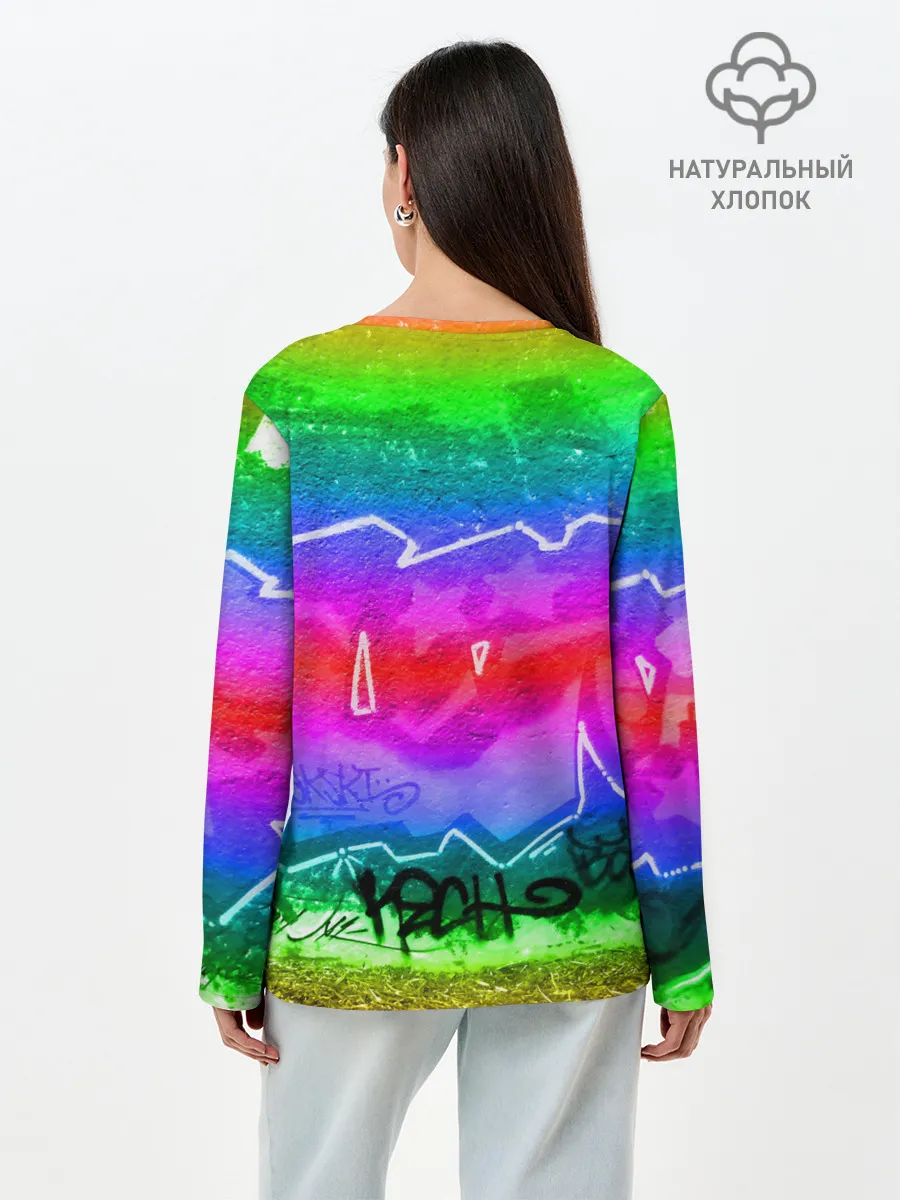 Лонгслив женский. Хлопок / GRAFFITI NEON
