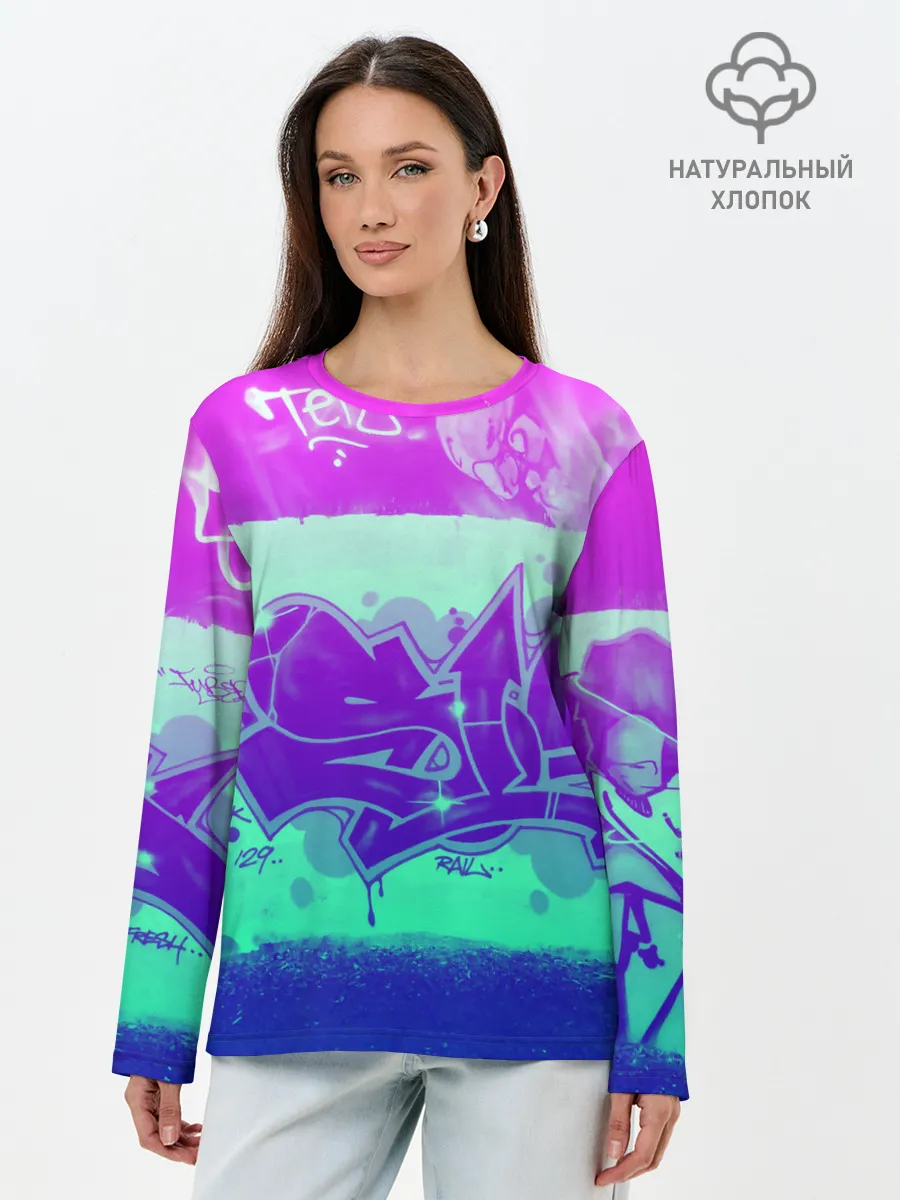 Лонгслив женский. Хлопок / color neon collection