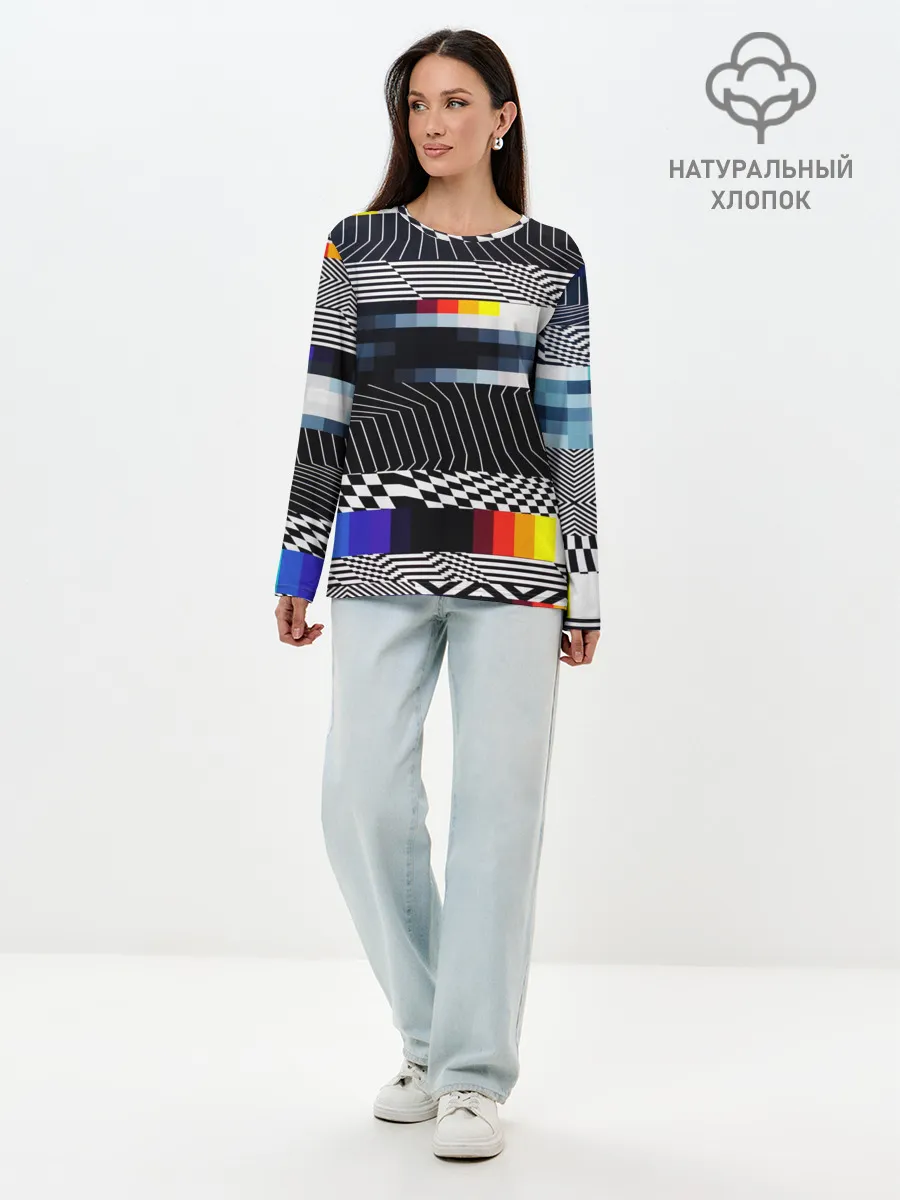 Лонгслив женский. Хлопок / Уличный стиль