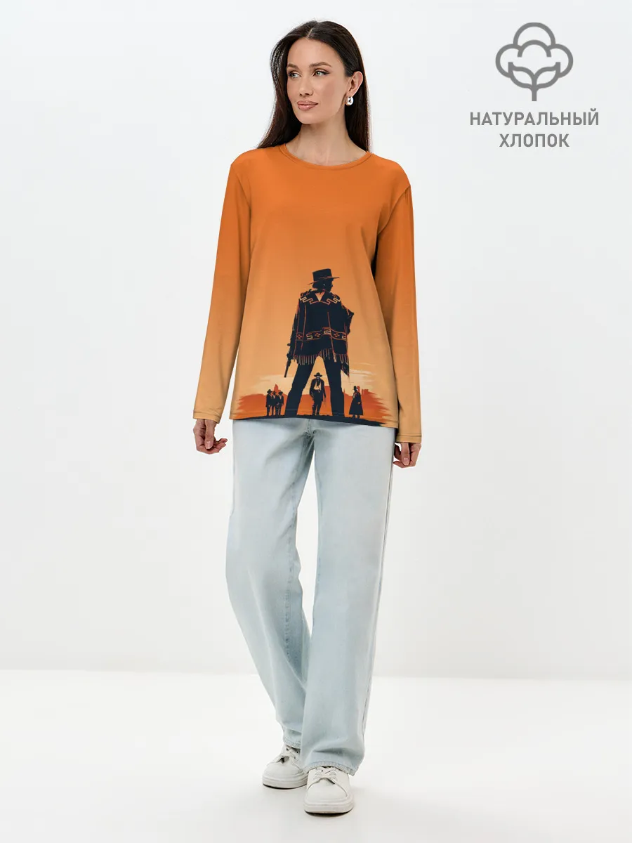 Лонгслив женский. Хлопок / Назад в будущее