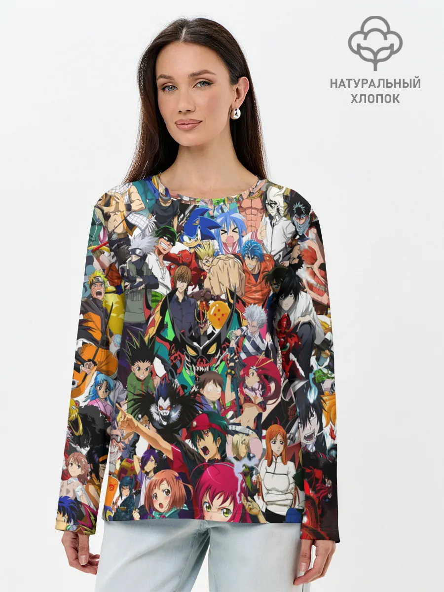 Лонгслив женский. Хлопок / ANIME HEROES | АНИМЕ ГЕРОИ
