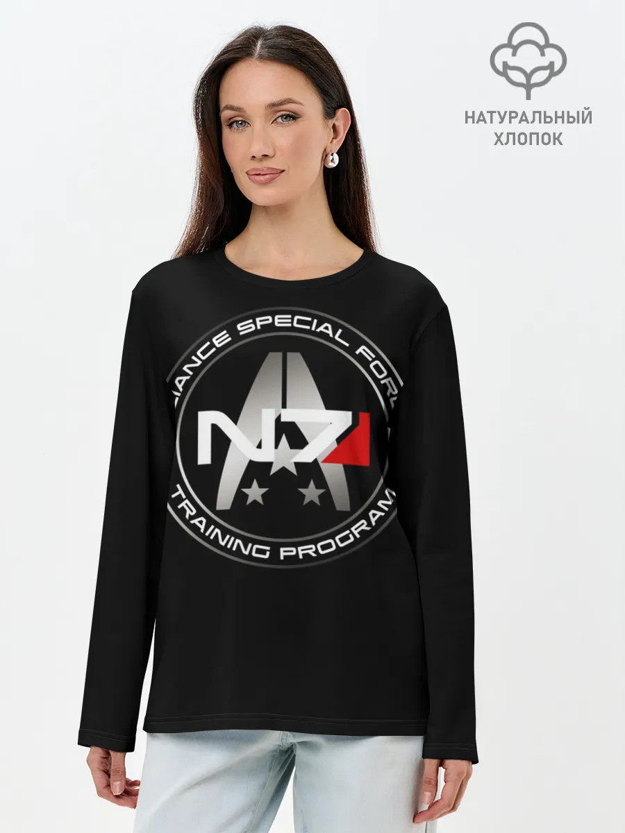 Лонгслив женский. Хлопок / Mass Effect