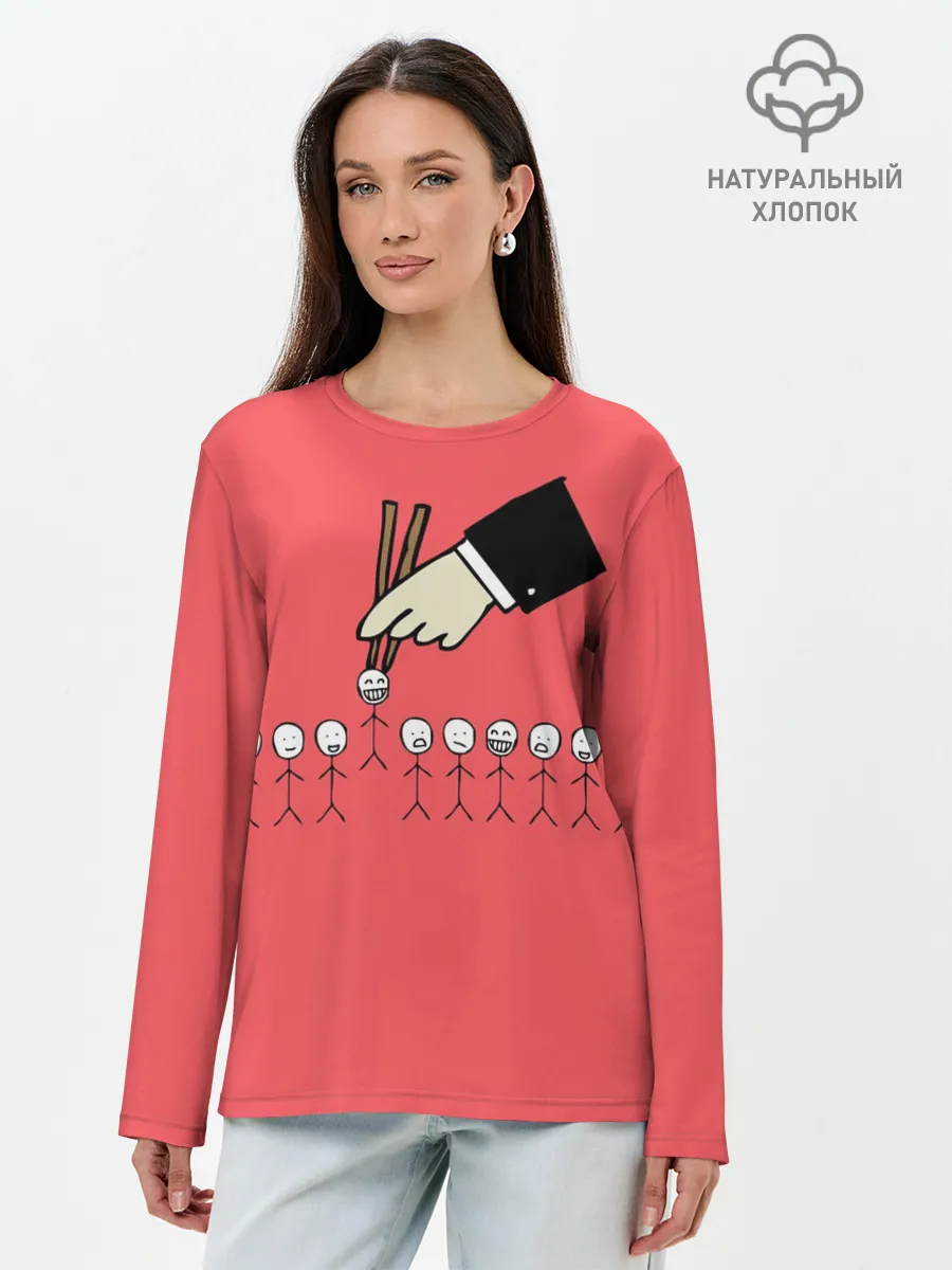Лонгслив женский. Хлопок / HR