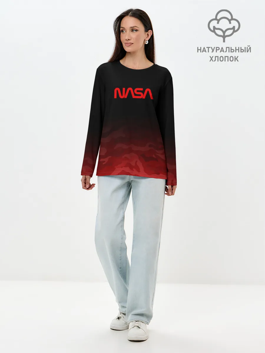 Лонгслив женский. Хлопок / NASA