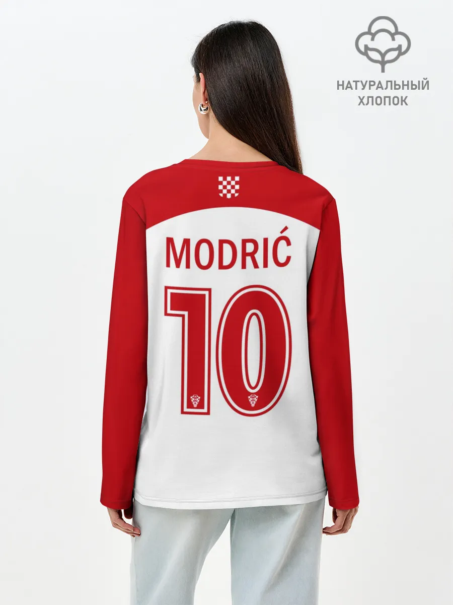 Лонгслив женский. Хлопок / Лука Модрич, Сборная Хорватии