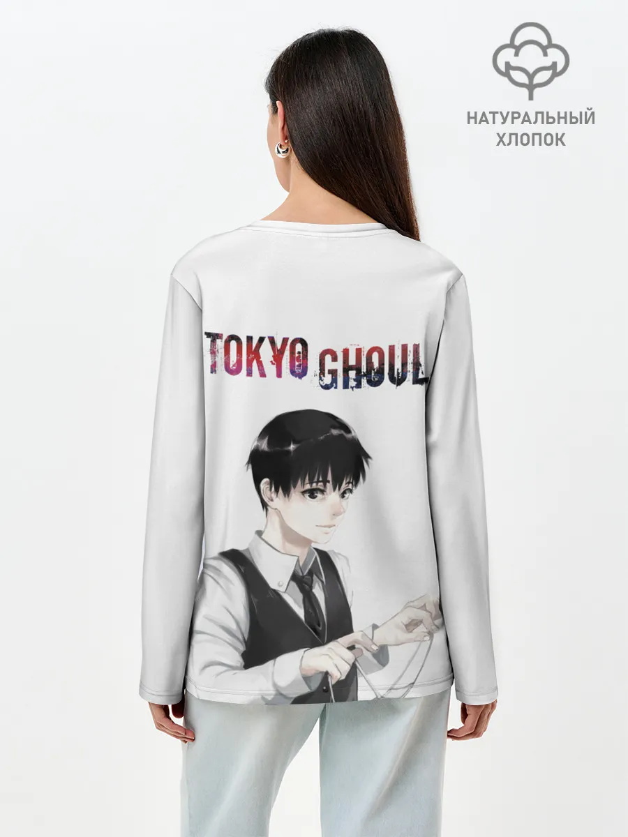 Лонгслив женский. Хлопок / Kaneki Ken в профиль