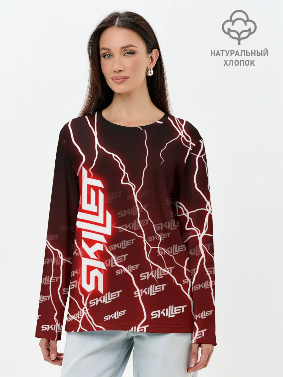 Лонгслив женский. Хлопок / SKILLET