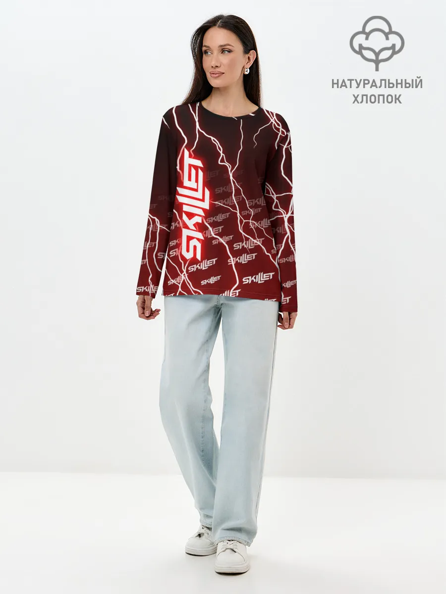 Лонгслив женский. Хлопок / SKILLET