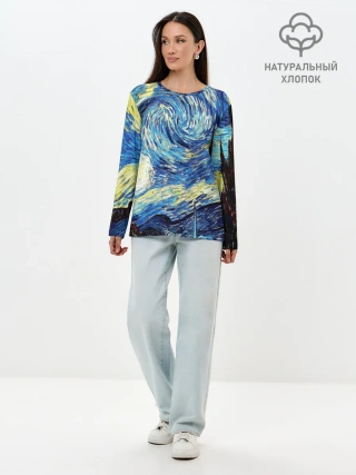 Лонгслив женский. Хлопок / ВАНГОГ