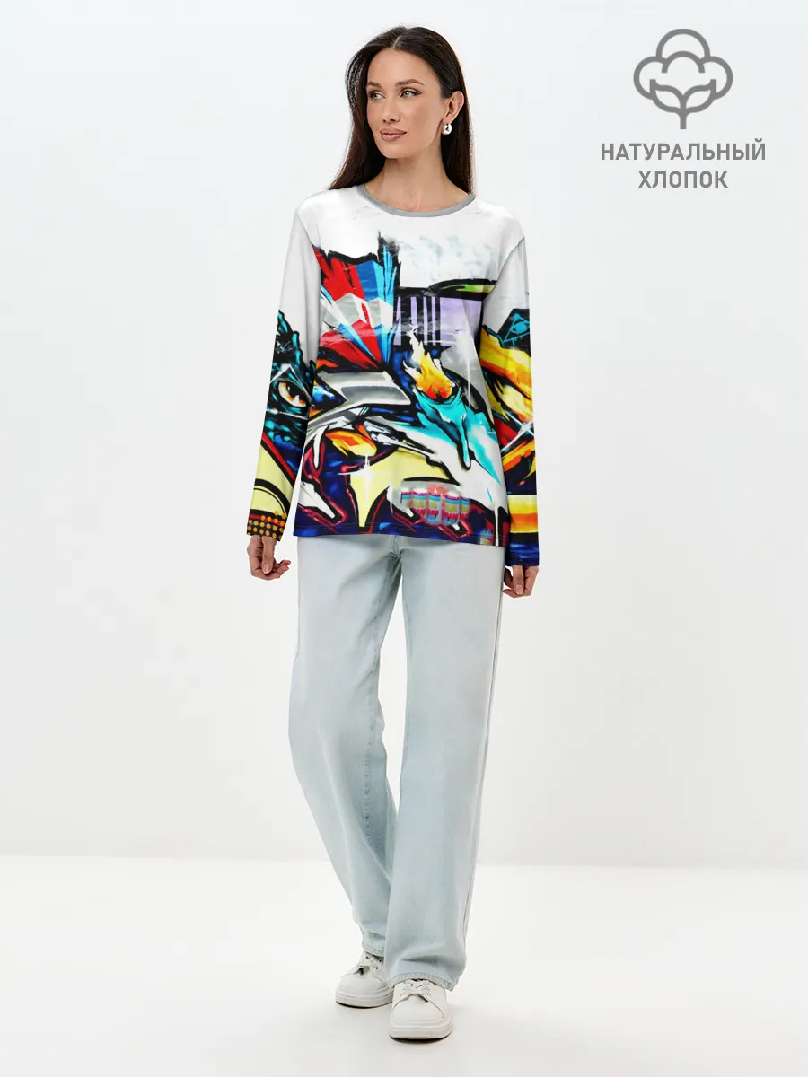 Лонгслив женский. Хлопок / Я художник